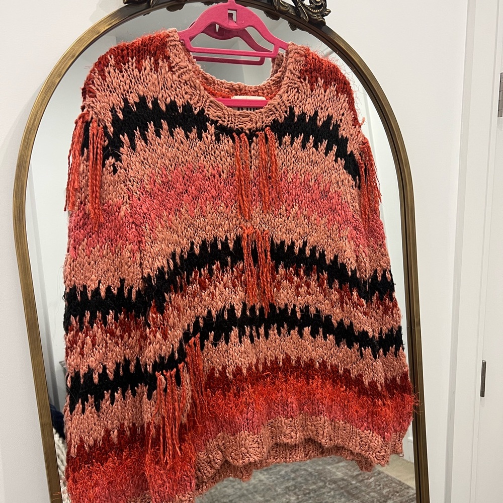 Flor love and lemons pink and red sweater size XS